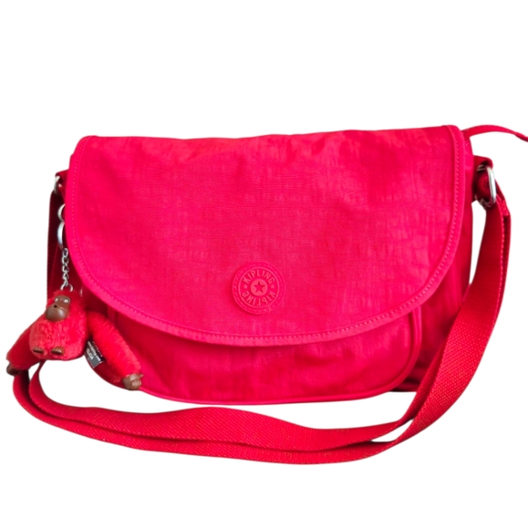 Kipling Red Messenger Style Crossbody Bag - Picture 1 of 12